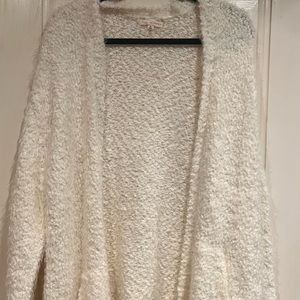 L.A Hearts Fuzzy White Sweater